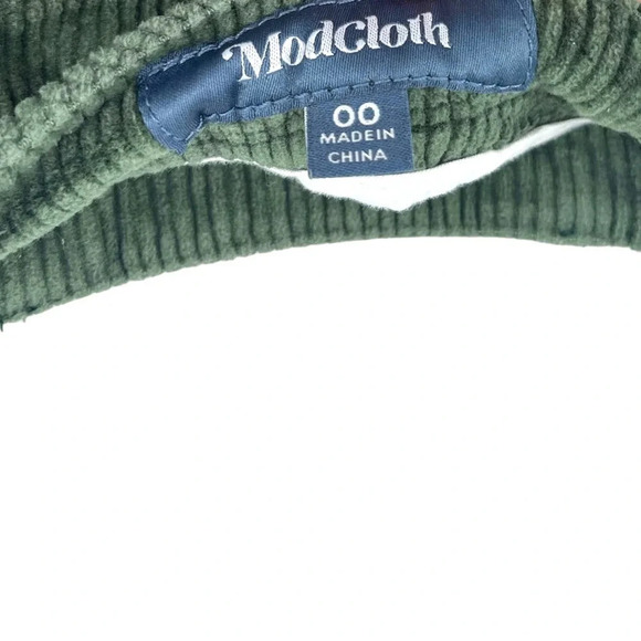 ModCloth The Boulder Wide Leg Corduroy Pants In Olive Green Size 00‎ - Picture 8 of 10